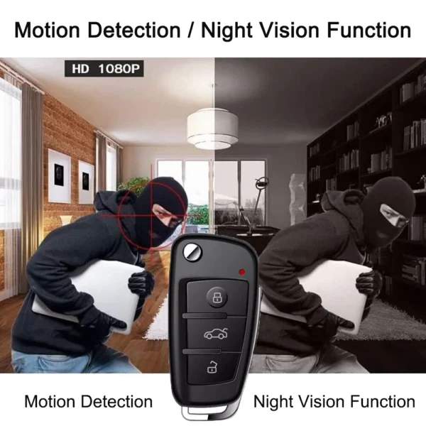 5 HD 1080P Hidden Car Key Spy Micro Camera Portable Video Recorder Night Vision 32GB