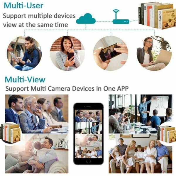 6 HD 1080P WiFi IP Hidden Book Type Security Nanny Camera Portable Video Recorder APP Viewing