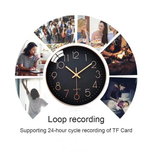 6 1080P HD WIFI IP Wall Clock Hidden Spy Camera Portable Video Recorder --Support Real-time Viewing