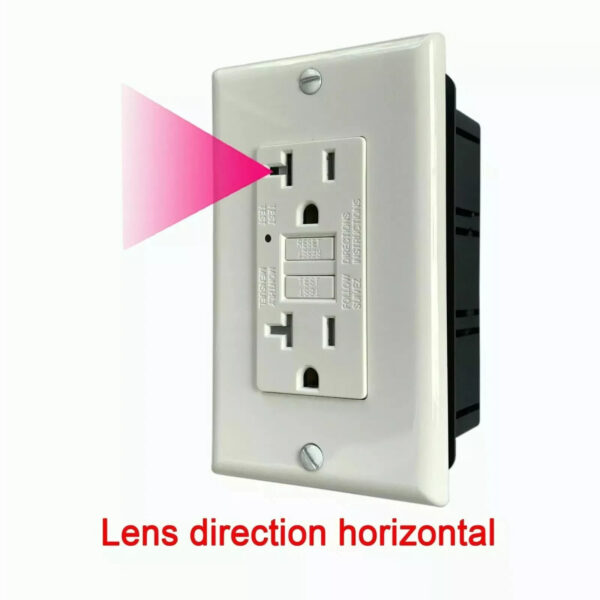 1080P HD IP Wifi IP Hidden Indoors Security Spy Camera Wall AC GFCI Video Recorder --Support APP Real-time Viewing