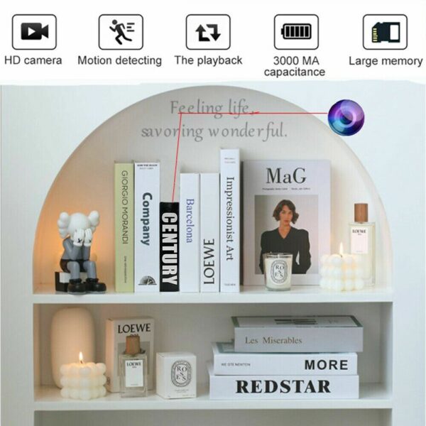 7 HD 1080P WiFi IP Hidden Book Type Security Nanny Camera Portable Video Recorder APP Viewing