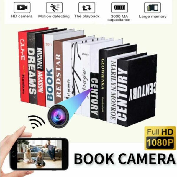 8 HD 1080P WiFi IP Hidden Book Type Security Nanny Camera Portable Video Recorder APP Viewing