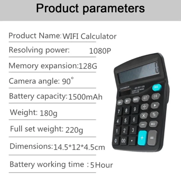 HD 1080P Wireless IP Calculator Hidden Security Spy Cameras Portable Video Recorder APP Viewing