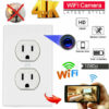 a 1080P Full HD WiFi IP Hidden Pinhole Spy Micro Camera Wall AC Outlet Security Recorder APP Viewing