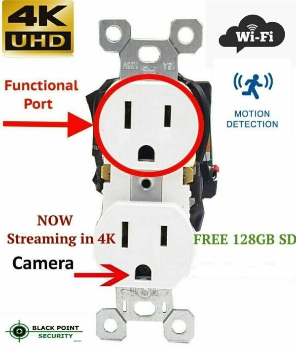 1080P HD Wifi IP Hidden Indoor Security Spy Camera AC Wall Outlet Videb Recorder --Support APP Real-time Viewing