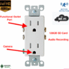 a 1080P HD WiFi IP Hidden Wall AC Outlet Security Spy Micro Camera Audio Video Recorder