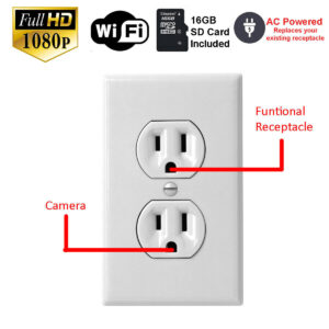 AC Wall Outlet Hidden Surveillance Camera 1080P HD WiFi IP Home Nanny Spy Camera --Support APP Real-time Viewing