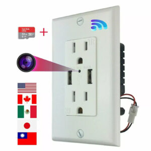 1080P HD Wireless IP Hidden AC Wall Outlet Security Spy Camera Micro Videb Recorder --Support APP Remote Real-time Viewing
