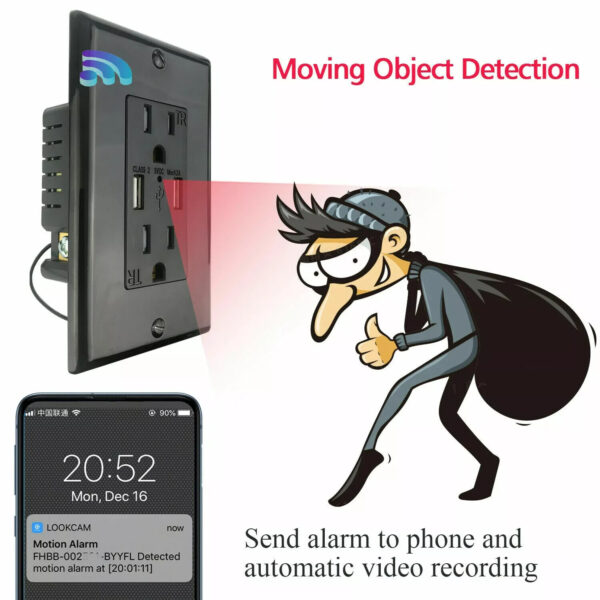 1080P HD WIFI IP Hidden Indoor Security Camera Spy Video Recorder --Support APP Remote Real-time Viewing