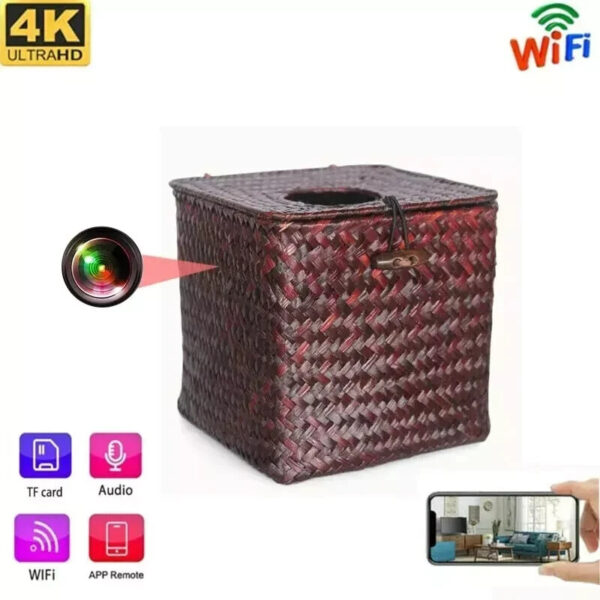 1080P HD Wireless IP Hidden Tissue Box Security Spy Camera Portable Video Recorder--Support APP Real-time Viewing