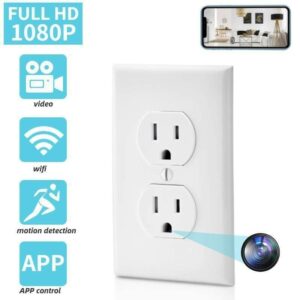 1080P HD Wifi IP Wall AC Outlet Hidden Security Spy Camera Micro Video Recorder Motion Activation