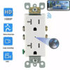 HD 1080P Wireless IP Hidden Security Micro Camera Wall AC Outlet Video Recorder--Support APP Real-time Viewing