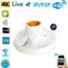 1080P HD Wifi IP Hidden Home Security Spy Camera Lamp Holder Type Video Recorder--Support APP Real-time Viewing
