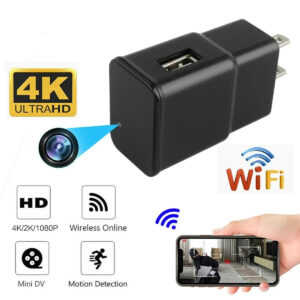 1080P HD WIFI IP Hidden Pinhole Surveillance Camera USB Wall Charger Recorder--Support APP Real-time Viewing