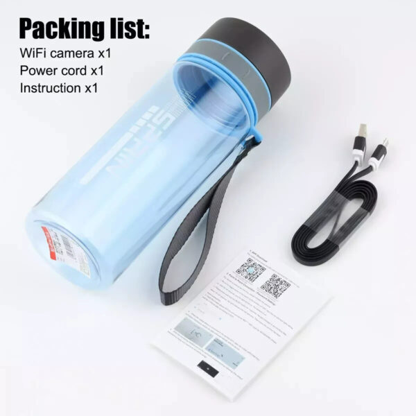 10 1080P HD WiFi P2P Hidden Security Spy Camera Sport Water Bottle Video Recorder--Support APP Real-time Viewing
