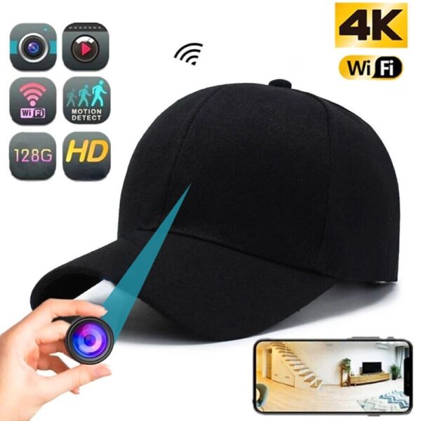 1080P HD Wifi P2P Baseball Cap Hidden Security Pinhole Camera Portable Video Recorder-Support APP Real-time Viewing