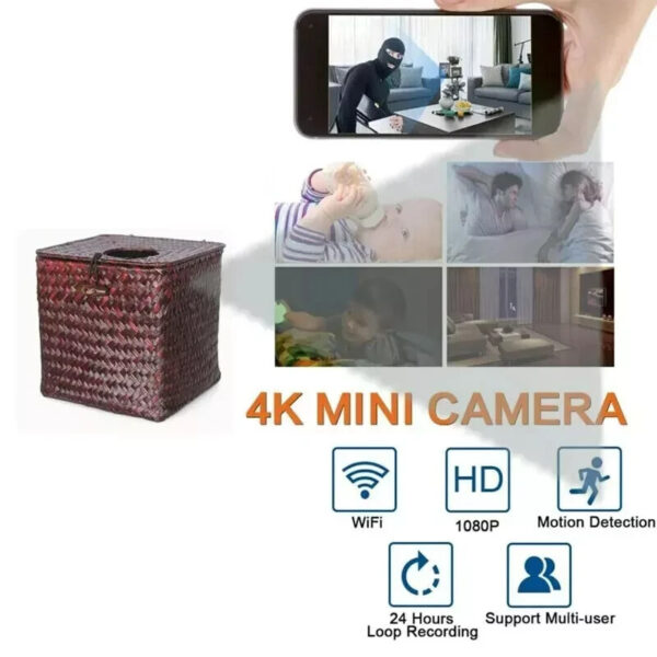 1080P HD Wireless IP Hidden Tissue Box Security Spy Camera Portable Video Recorder--Support APP Real-time Viewing