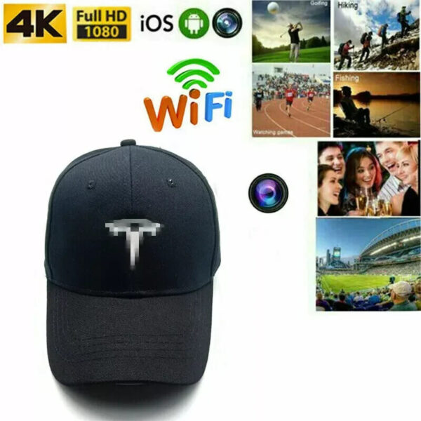 1080P HD Wireless P2P Baseball Cap Hidden Security Camera Spy Video Recorder 32GB --Support APP Real-time Viewing