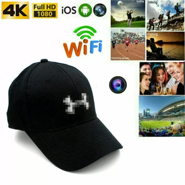 2 1080P HD Wireless P2P Hidden Baseball Cap Security Camera Spy Video Recorder 32GB