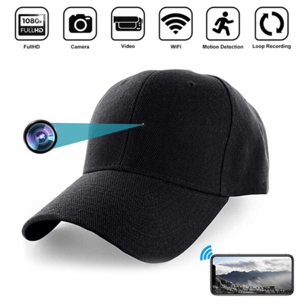 1080P HD Wifi P2P Baseball Cap Hidden Security Pinhole Camera Portable Video Recorder-Support APP Real-time Viewing