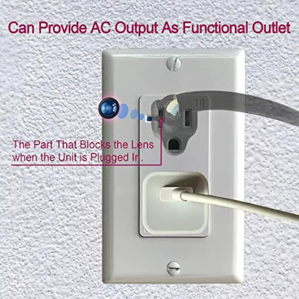 3 1080P HD WiFi IP Wall AC Outlet Hidden Security Spy Camera Micro Audio/Video Recorder Motion Activation