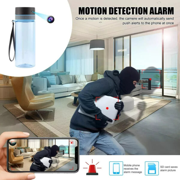 4 1080P HD WiFi P2P Hidden Security Spy Camera Sport Water Bottle Video Recorder--Support APP Real-time Viewing