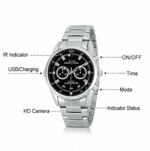1080P HD Watch Hidden Security Spy Camera Portable Video Recorder 32GB