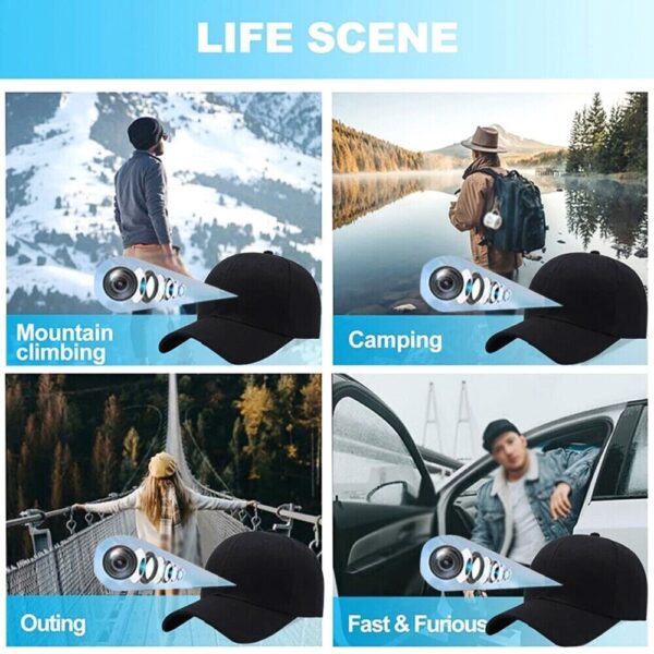 1080P HD Wifi P2P Baseball Cap Hidden Security Pinhole Camera Portable Video Recorder-Support APP Real-time Viewing