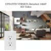 5 1080P HD Wifi IP Wall AC Outlet Hidden Security Spy Camera Micro Video Recorder Motion Activation