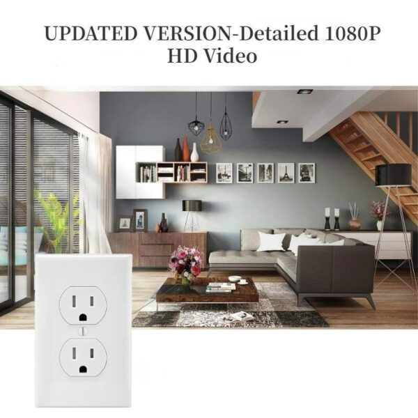 5 1080P HD Wifi IP Wall AC Outlet Hidden Security Spy Camera Micro Video Recorder Motion Activation