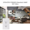 1080P HD Wifi IP Hidden Home Security Spy Camera Wall AC Socket Video Recorder--Support APP Real-time Viewing