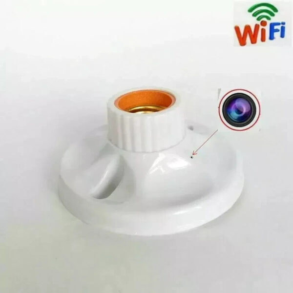 1080P HD Wifi IP Hidden Home Security Spy Camera Lamp Holder Type Video Recorder--Support APP Real-time Viewing