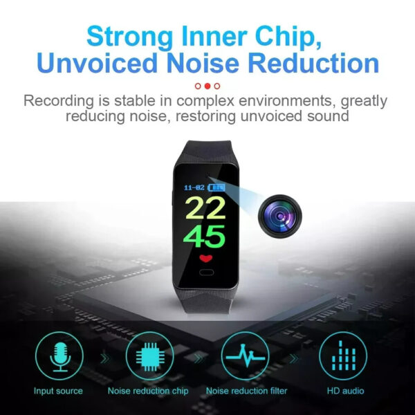 1080P HD Smart Bracelet Hidden Micro Spy Camera Portable Audio & Video Recorder 32GB