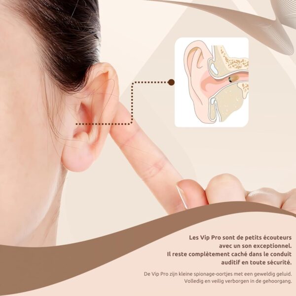 3 Mini Invisible Wireless Spy Earpiece for Exam Vip Pro Hidden for Telephone