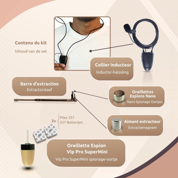 4 Mini Invisible Bluetooth Wireless Spy Earpiece Kit for Exam or Secret call