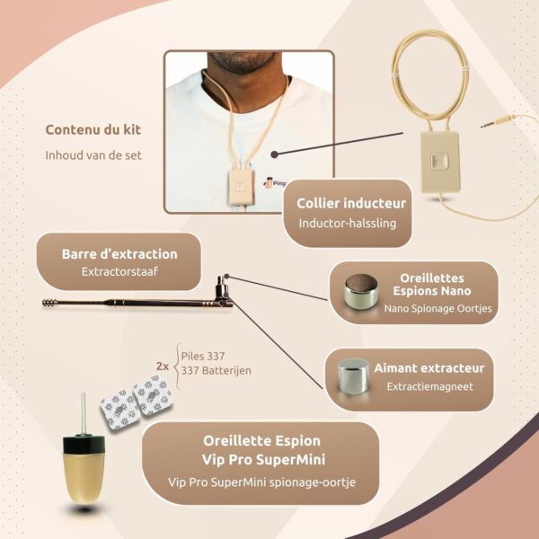 Mini Invisible Wireless Spy Earpiece for Exam 3.5 mm Jack Neckloop Hidden In-ear Magnet Nano Earpiece For Telephone