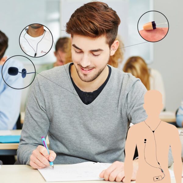 Mini Invisible Vip Pro Wireless In-ear Spy Earpiece Kit For Cellphone Microphone – Discrete Wireless Remote Listening Headset (Vip Pro Mini Spy Headset + Microphone)